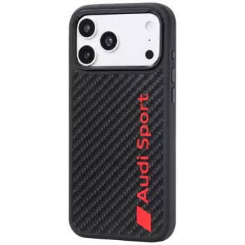 Husă MagSafe din fibră de carbon Audi R8 pentru iPhone 18 Pro Max / 17 Pro Max, neagră