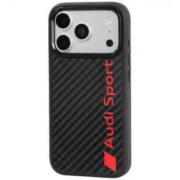 Husă Audi R8 Carbon Fiber MagSafe pentru iPhone 18 Pro / 17 Pro neagră