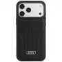 Husă Audi din piele sintetică MagSafe pentru iPhone 18 Pro Max / 17 Pro Max, neagră