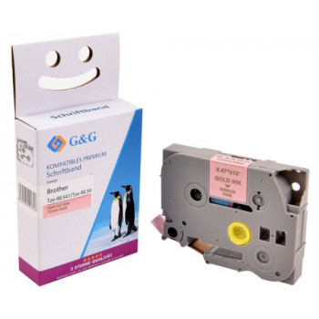 Bandă de etichetat din mătase G&G compatibilă cu Brother TZe-P34P