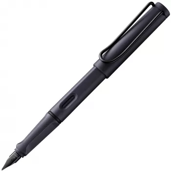Stilou cu cartuș LAMY safari, steel black, peniță M (1238794)