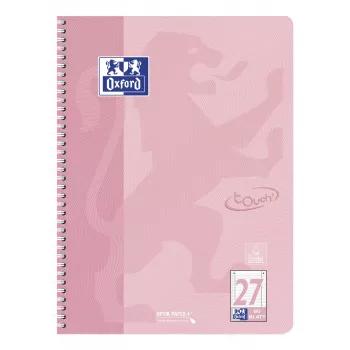 Bloc notes Oxford Collegeblock Touch Pastell, DIN A4+, liniat (linia 27), 80 coli, Optik Paper, perforat 4 găuri