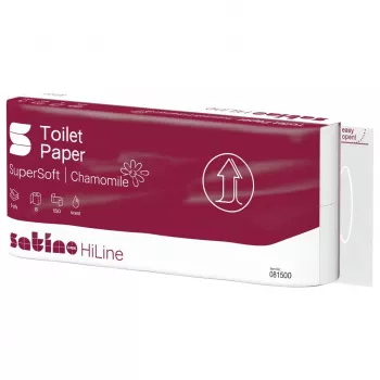 Satino Toilet Paper HiLine SuperSoft Chamomile 3-ply, 8 Rolls