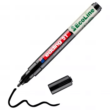 Marker pentru lac Edding 51 EcoLine 4-51-001, negru, 1 mm, 2 mm