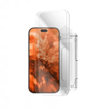 Sticlă de protecție din sticlă călită 2.5D Fixed cu aplicator anti-praf pentru Apple iPhone 18 Pro Max, 2 buc.