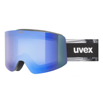 UVEX Provoqe FM Ski Goggles, Black, Blue Lens