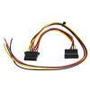 Cablu de service Akyga AK-SC-23 pentru sursă PC Molex mamă / SATA mamă, 40 / 15 cm