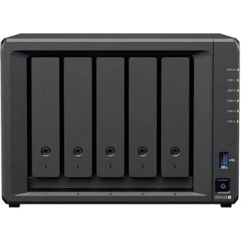 NAS Synology DS1525neo+ cu 5 bay-uri, 2,2 GHz, 4 GB DDR4, 2x 2,5GbE, garanție 3 ani