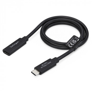 Cablu prelungitor USB4 StarTech.com USB440GCMCF2F, USB-C tată la mamă, 60 cm, negru