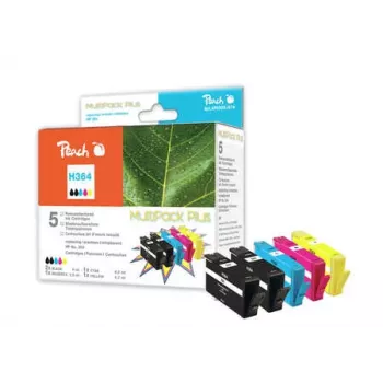 Cartușe de cerneală Peach PI300-685 pentru HP 364 (5 buc.), negru, galben, cyan, magenta, compatibile