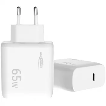 Încărcător USB Ansmann Home Charger HC165PD, 1x USB-C, PPS, PD, Quick Charge, 65 W, alb