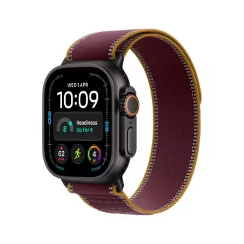 Smartwatch Apple Watch Ultra 4, GPS + Cellular, 49 mm, negru, Trail Loop Burgundy, M/L