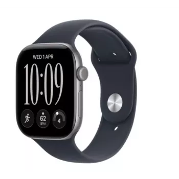Smartwatch Apple Watch Series 12 GPS + Cellular, 46 mm, carcasă aluminiu Space Grey, Sport Band bleumarin, M/L
