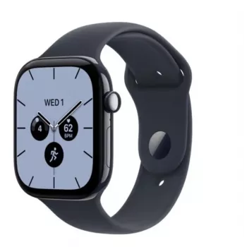 Smartwatch Apple Watch Series 12, GPS + Cellular, 42 mm, carcasă ceramică albastru nocturn, Sport Band bleumarin, M/L