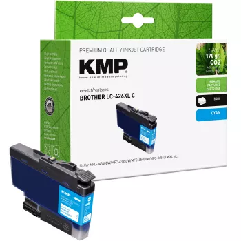 Cartuș de cerneală KMP pentru Brother LC426XLC, cyan, compatibil, 1550,4003