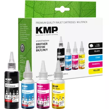 Cartușe de cerneală KMP pentru Brother LC426XLMP, negru, cyan, magenta, galben, compatibile (4 buc.)