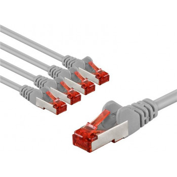 Cablu patch CAT 6 Goobay 66651, S/FTP, 2 m, gri (5 buc.)