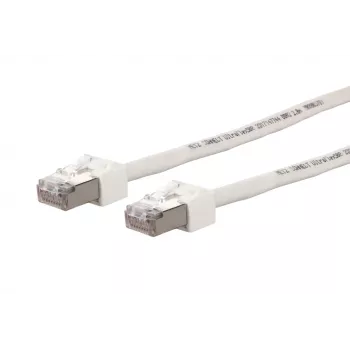 Cablu patch VoIP Metz Connect Ultraflex500 S/FTP Cat.6, alb, 0,5 m