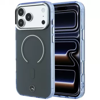 Husă Mercedes Double Layer Iconic Logo MagSafe pentru iPhone 18 Pro Max / 17 Pro Max, antracit