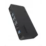Stație de andocare pentru notebook ICY BOX IB-DK2255AC 11 în 1, cip DL6950, 2x video (2x DP/HDMI 4K@60 Hz), 96 W PD către host, Gigabit LAN, host C+A 10 Gbit/s, negru
