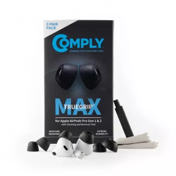 Bureți Comply MAX pentru AirPods Pro, negru, mari (L)