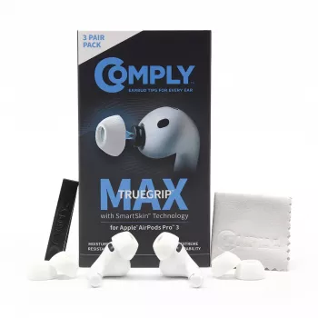 Bureți Comply MAX pentru Apple AirPods Pro 3, alb, mari (L)