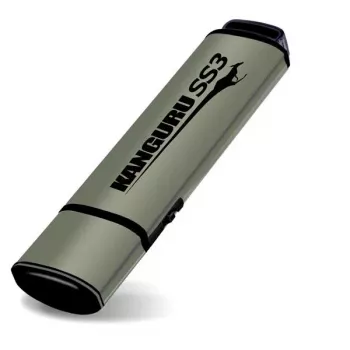 Stick USB 3.0 Kanguru SS3 KF3WP-128G, 128 GB, cu protecție fizică la scriere
