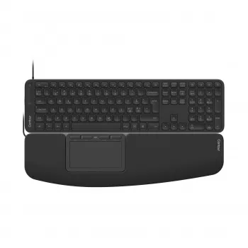 Tastatură desktop cu fir Contour Design CDTP2050BALPN2050, dimensiune completă (100%), USB, switch-uri tip foarfecă, QWERTY, neagră