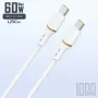 Cablu de date USB-C la USB-C Dudao 1 m 60 W din silicon lichid, alb