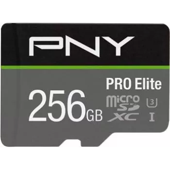 Card de memorie PNY PRO Elite P-SDU256V31100PRO-GE microSDXC, 256 GB, UHS-I U3, A1, V30, cu adaptor SD