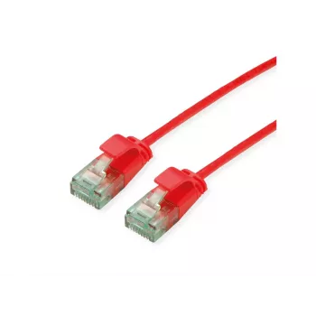 Cablu patch slim Roline UTP Cat6A 21.45.3412, 0,5 m, roșu