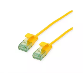 Cablu patch slim Roline UTP Cat6A 21.45.3422, 0,5 m, galben