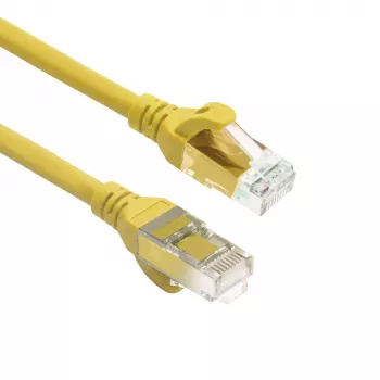 ACT FC1800 CAT6A U/UTP ultra-flex patch cable, 0.5 m, TPE, snagless, yellow