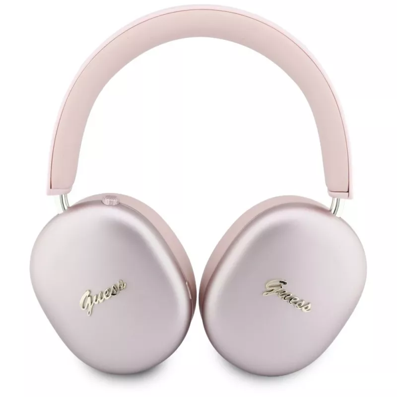 Căști wireless Guess Metallic Script Logo ENC, roz