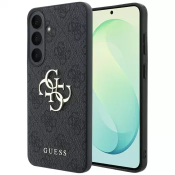 Husă MagSafe Guess GUE005819 Embossed 4G Ring Classic Logo pentru Samsung Galaxy S26 FE, neagră