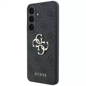 Husă MagSafe Guess GUE005819 Embossed 4G Ring Classic Logo pentru Samsung Galaxy S26 FE, neagră