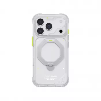 Husă Skinarma Saturn MagSafe + Rotating Kick Stand pentru iPhone 18 Pro / 17 Pro, frost