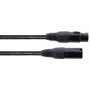 Cablu de conectare Cordial EM 5 FM XLR, XLR mamă cu 3 pini la XLR tată cu 3 pini, negru