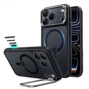 Husă ESR Classic Hybrid Kickstand MagSafe pentru iPhone 17 Pro Max / 18 Pro Max, Frosted Black