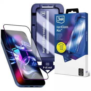 Protecție de ecran 3mk Hardglass Max pentru Apple iPhone 17 Pro Max