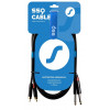 Cablu audio SSQ RCAJM1 SS-1427, 2x RCA – 2x jack mono 6,3 mm, 1 m, negru