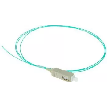 ACT RL8695 SC pigtail fibre optic cable, 1 m, OM3, LSZH, aqua