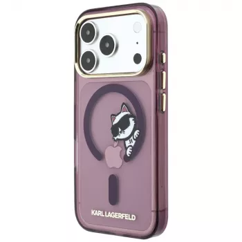 Husă Karl Lagerfeld Peekaboo Logo, MagSafe, pentru iPhone 18 Pro Max / 17 Pro Max, burgund