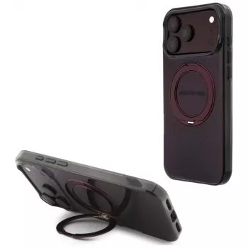 Husă Mercedes AMG IML Double Layer Urban Line cu suport inel, MagSafe, pentru iPhone 18 Pro Max / 17 Pro Max, bordo