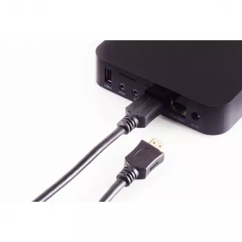 Cablu HDMI Wentronic 77473-E, 3 m, 3D, Ethernet, 4K 60 Hz, aurit