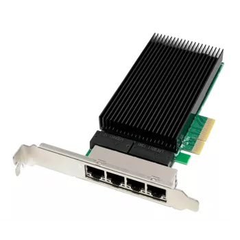 Adaptor de rețea pentru server ALLNET ALL0145-4-2.5G-TX PCIe x4 cu patru porturi 2.5 Gigabit, cupru RJ45