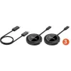 Set de prezentare wireless HDMI 1080p Manhattan 154598 cu 2 transmițătoare USB-C, negru