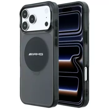 Husă Mercedes AMG00131 pentru iPhone 18 Pro Max / 17 Pro Max, IML Transparent Bicolor Block, MagSafe, neagră