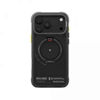 Husă Skinarma Atlas pentru iPhone 18 Pro Max / 17 Pro Max, MagSafe, suport rotativ, neagră