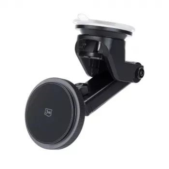 Suport auto pentru telefon 3mk MagCharger 15 W cu încărcare wireless, negru